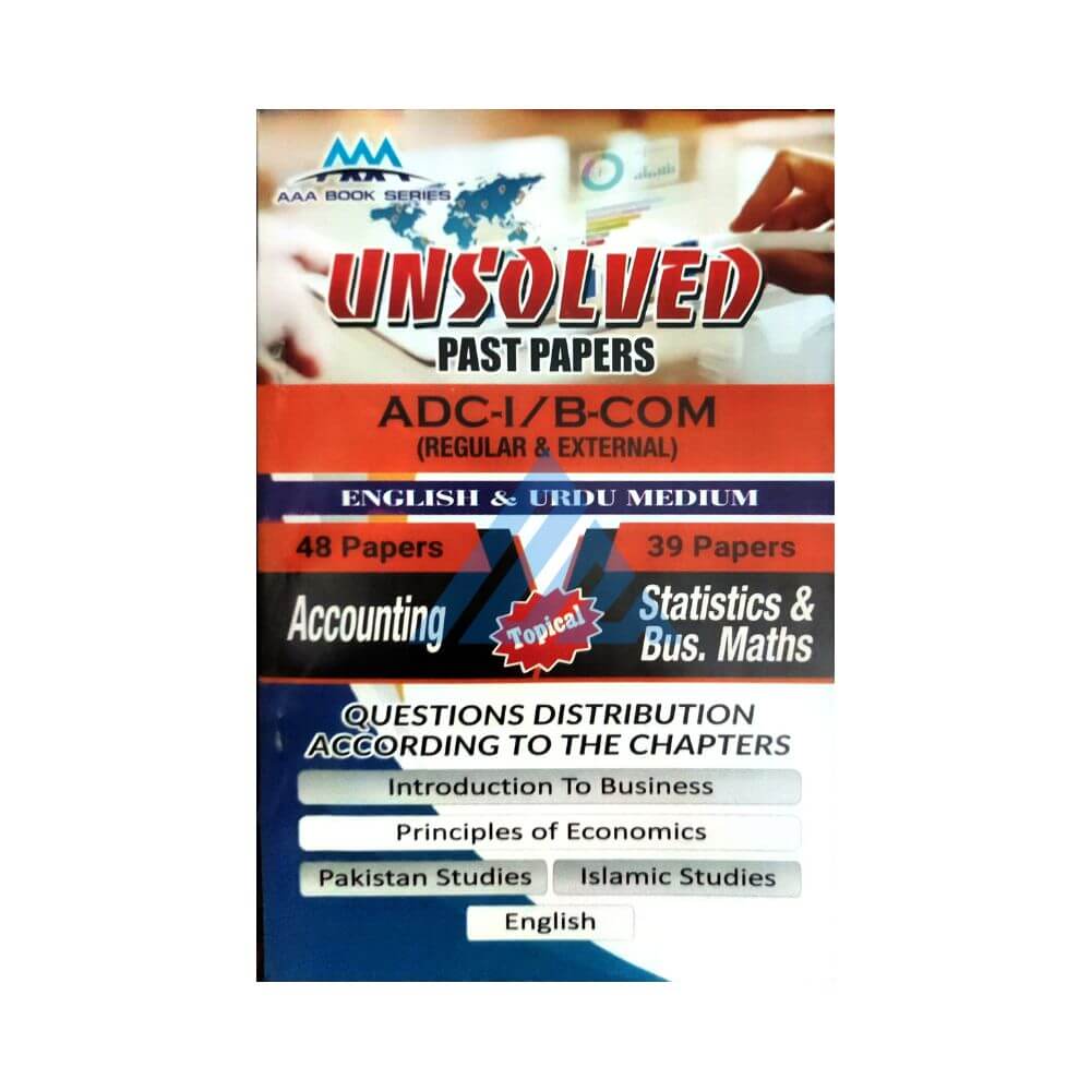 Unsolved Past Papers For B.Com Part 1 (English & Urdu Medium)