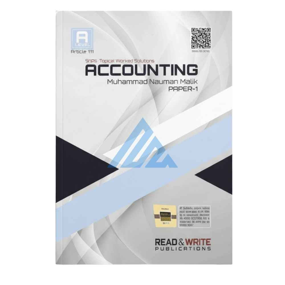 A Level Accounting Paper 1 Topical - Read & Write