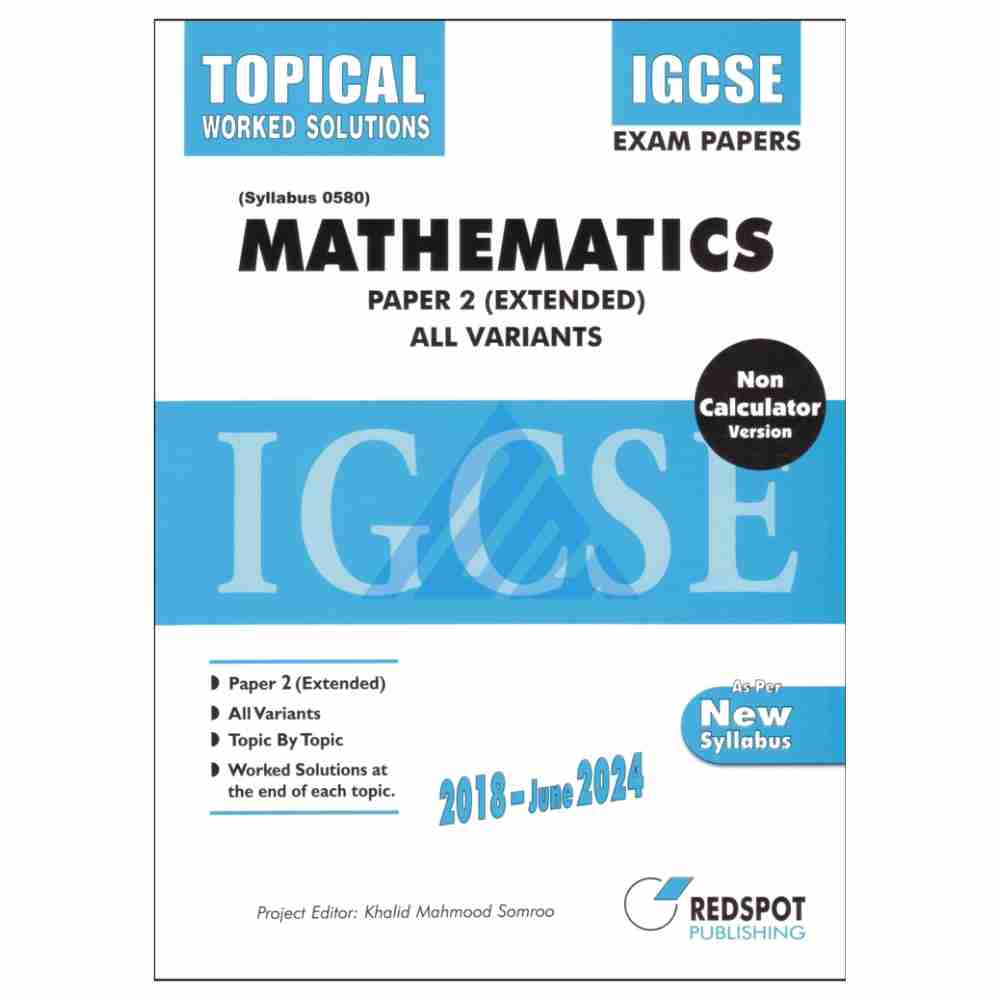 IGCSE Mathematics Paper 2 Topical Solved - Redspot