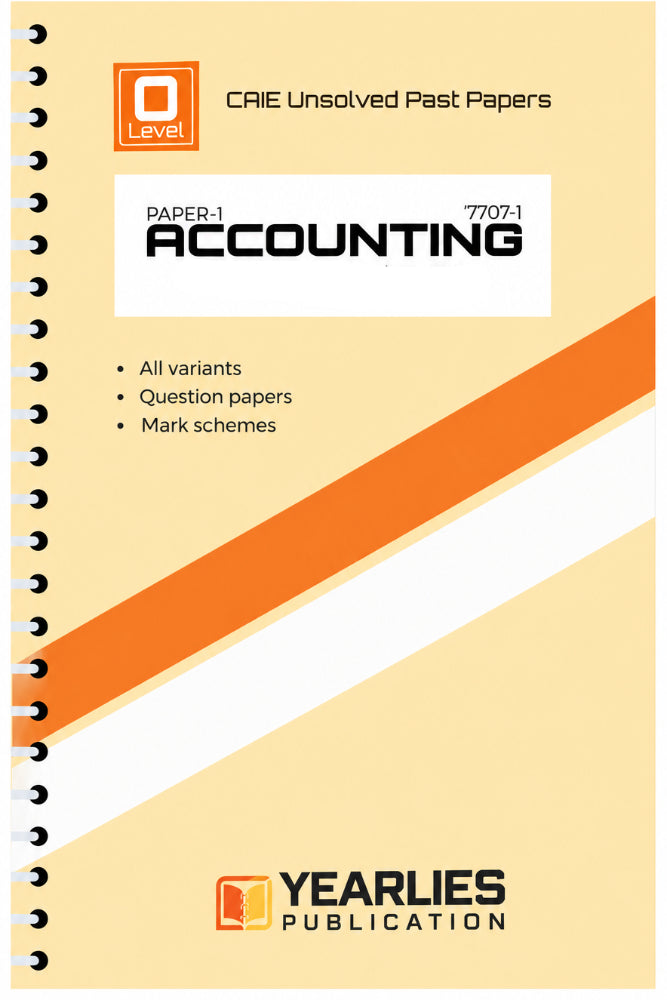 O Level Accounting Paper 1 Yearly Unsolved Past Papers