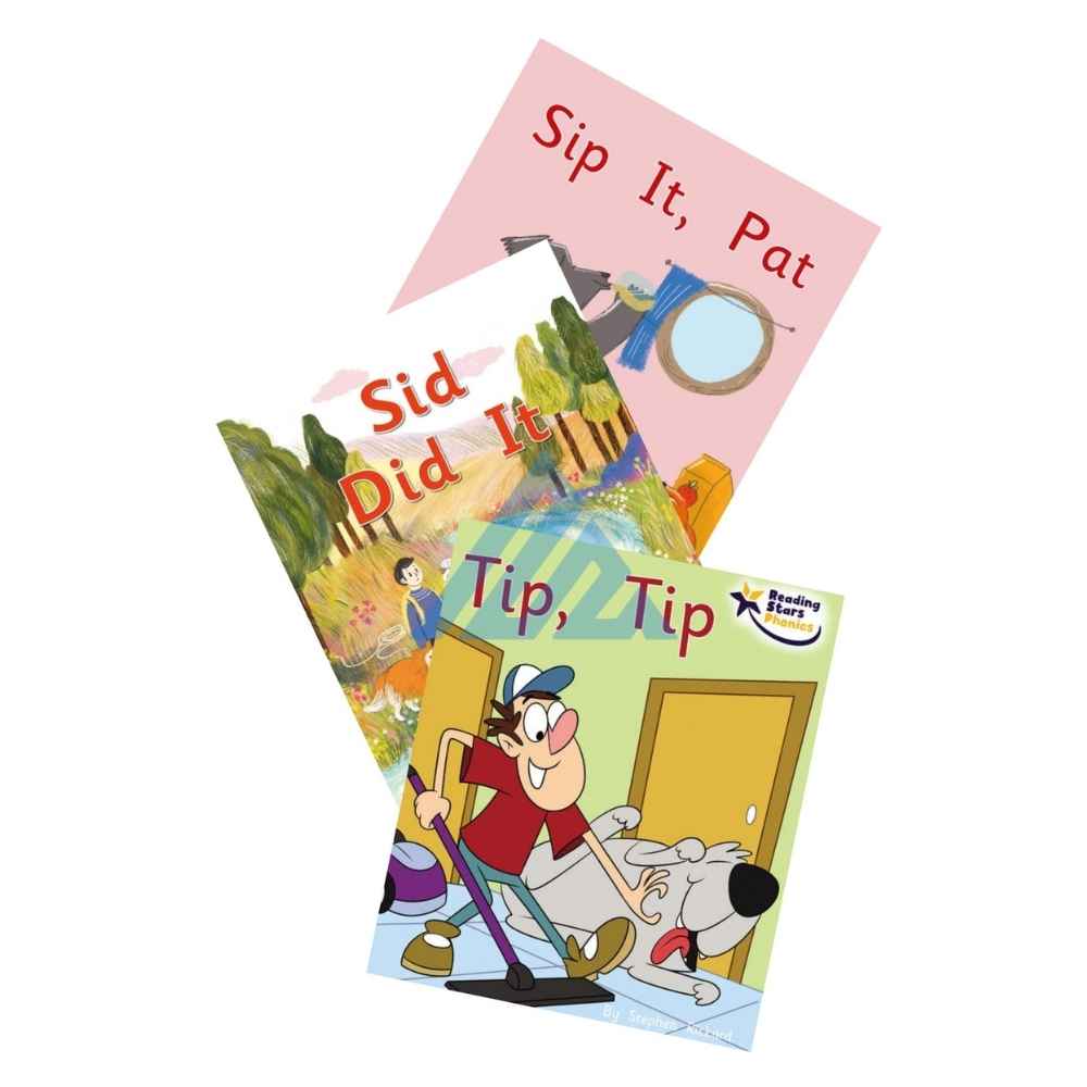 Reading Stars Phonics Pack Of 3 Readers (Sip it Pat, Tip Tip, Sid Did It)